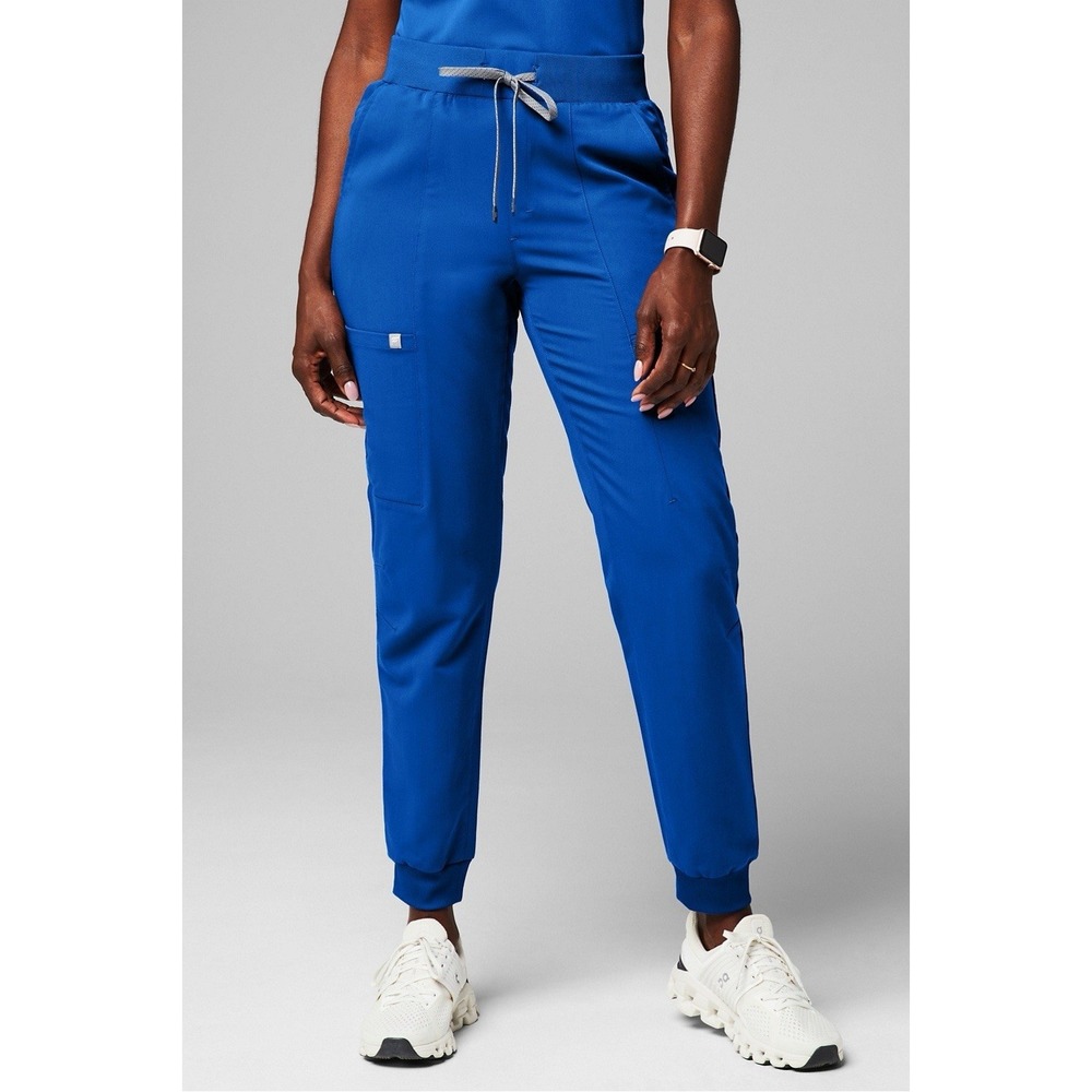 Fabletics Women's On-Call Drawstring Pocketed Scrub Joggers BL1 Blue Medium